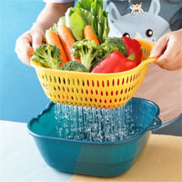 Thumbnail for Cookingstuff Six-piece Creative Double-layer Household Multifunctional Fruit Vegetable Basket