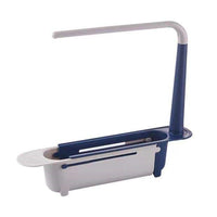 Thumbnail for Cookingstuff Sink Storage Rack Kitchen Retractable Drain Expandable Basket Organizer Blue