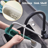 Thumbnail for Cookingstuff Sink Storage Rack Kitchen Retractable Drain Expandable Basket Organizer Blue