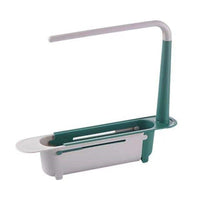Thumbnail for Cookingstuff Sink Storage Rack Kitchen Retractable Drain Expandable Basket Organizer Green