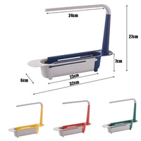 Thumbnail for Cookingstuff Sink Storage Rack Kitchen Retractable Drain Expandable Basket Organizer Green
