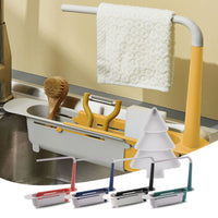 Thumbnail for Cookingstuff Sink Storage Rack Kitchen Retractable Drain Expandable Basket Organizer Green
