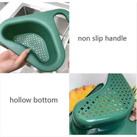 Thumbnail for cookingstuff Triangle Sink Kitchen Storage Drain Basket Rack Shelf Strainer Organizer