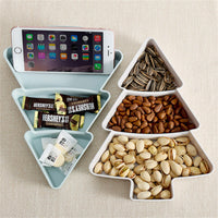 Thumbnail for Cookingstuff Small Tree Split Dried Fruit Plate Household Creative Plate Plastic Snack Box