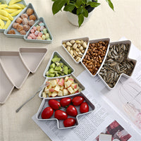 Thumbnail for Cookingstuff Small Tree Split Dried Fruit Plate Household Creative Plate Plastic Snack Box
