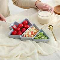 Thumbnail for Cookingstuff Small Tree Split Dried Fruit Plate Household Creative Plate Plastic Snack Box