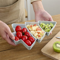 Thumbnail for Cookingstuff Small Tree Split Dry Fruit Plate Food Storage Household Snack Plate Plastic Pink