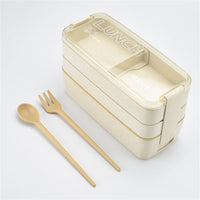 Thumbnail for Cookingstuff 3-Layer Bento Box Students Lunch Box Eco-Friendly Leakproof 900ml Food Container