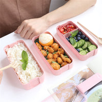 Thumbnail for Cookingstuff 3-Layer Bento Box Students Lunch Box Eco-Friendly Leakproof 900ml Food Container
