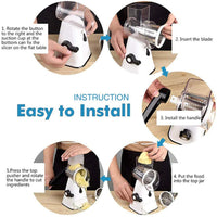 Thumbnail for Cookingstuff Multi Functional Vegetable Cutter Hand Drum Slicer Kitchen Artifact White