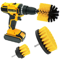 Thumbnail for Tooleiz Three-Piece Electric Drill Set Bathroom Carpet Sink Cleaning Brush Head Yellow