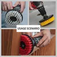 Thumbnail for Tooleiz Three-Piece Electric Drill Set Bathroom Carpet Sink Cleaning Brush Head Yellow