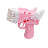 Thumbnail for Bubblerainbow 42 Hole Angel Wing Automatic Bubble Blowing Lovely Bubble Gun Launcher Toy Pink