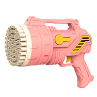Thumbnail for Bubblerainbow 69-Hole Bubble Gun Hand-Held Automatic Bubble Machine Luminous Kids Toy Pink