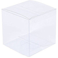 Thumbnail for 10 Pack of 5cm Clear PVC Plastic Folding Packaging Small rectangle/square Boxes for Wedding Jewelry Gift Party Favor Model Candy Chocolate Soap Box