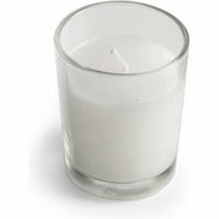 Thumbnail for 20 White Wax Clear Glass Holder Votive Candle - Wedding Event Centrepiece Table Decoration