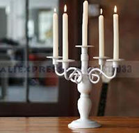 Thumbnail for 50 bulk buy pack white wax 20cm taper church house vigil candleabra candle 2CM WIDE