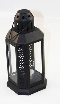 Thumbnail for Black Metal Miners Lantern Summer Wedding Home Party Room Balconey Deck Decoration 21cm Tealight Candle