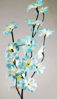 Thumbnail for 1 Set of 50cm H 20 LED Blue Frangipani Tree Branch Stem Fairy Light Wedding Event Party Function Table Vase Centrepiece Tropical Decoration