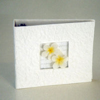 Thumbnail for Frangipani DVD CD Disc Storage Album Cream Mulberry paper with Frangipani's - Holds 20 Discs