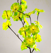 Thumbnail for 1 Set of 50cm H 20 LED Green Frangipani Tree Branch Stem Fairy Light Wedding Event Party Function Table Vase Centrepiece Tropical Decoration