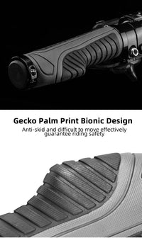 Thumbnail for Bicycle Grips MTB Road Bike Double Lock Rubber Handlebar Grips Anti-Slip Rock Bros RED