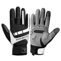 Thumbnail for MTB Heated Gloves Large for Mountain Road Bike Breathable Winter Autumn Cycling Camping Running Outdoor Sport Rockbros