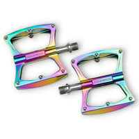 Thumbnail for Flat Pedal Butterfly BMX MTB Ultralight 156g Multi Colour Tri Bearing Stud Pin Grips Rockbros