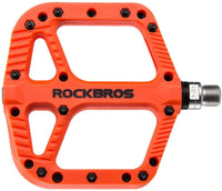 Thumbnail for Extra Large MTB Flat Pedal Orange Nylon Composite 208g Stud Pin Grips ORANGE Rockbros