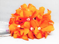 Thumbnail for 1 Set of 20 LED Orange Frangipani Flower Battery String Lights Christmas Gift Home Wedding Party Decoration Outdoor Table Garland Wreath