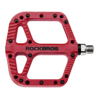 Thumbnail for Extra Large MTB Flat Pedal Orange Nylon Composite 208g Stud Pin Grips RED Rockbros