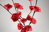 Thumbnail for 1 Set of 50cm H 20 LED Red Rose Tree Branch Stem Fairy Light Wedding Event Party Function Table Vase Centrepiece Decoration