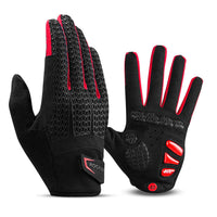Thumbnail for Full Finger MTB Gloves Large Size for Mountain Road Bike Breathable Red Rockbros Unisex Device Friendly Finger Material Anti Slip
