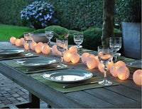 Thumbnail for 1 Set of 20 LED White 5cm Cotton Ball Battery Powered String Lights Christmas Gift Home Wedding Party Bedroom Decoration Outdoor Indoor Table Centrepiece