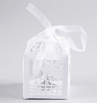 Thumbnail for 100 Piece Pack - White Dove Bird Heart Wedding Bomboniere Favor Lolly Gift Card Box