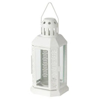 Thumbnail for White Metal Miners Lantern Summer Wedding Home Party Room Balconey Deck Decoration 21cm Tealight Candle