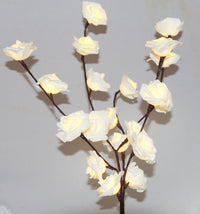 Thumbnail for 1 Set of 50cm H 20 LED White Rose Tree Branch Stem Fairy Light Wedding Event Party Function Table Vase Centrepiece Decoration