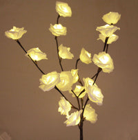 Thumbnail for 1 Set of 50cm H 20 LED White Rose Tree Branch Stem Fairy Light Wedding Event Party Function Table Vase Centrepiece Decoration