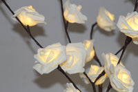 Thumbnail for 1 Set of 50cm H 20 LED White Rose Tree Branch Stem Fairy Light Wedding Event Party Function Table Vase Centrepiece Decoration