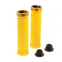 Thumbnail for Bike Handlebar Grips MTB Mountain BMX Bike Bicycle Soft YELLOW Fixed Double Lock Screw Tight Grips - Easy Fit - Rockbros