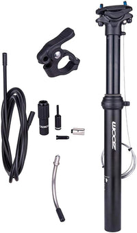 Thumbnail for ZOOM SPD-801 Dropper Seatpost Adjustable Height via Thumb Remote Lever - External Cable 31.6 Diameter 100mm Travel