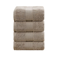 Thumbnail for Linenland 4 Piece Cotton Bath Towels Set - Sandstone