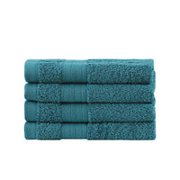 Thumbnail for Linenland Bath Towel Set - 4 Piece Cotton Washcloths - Blue