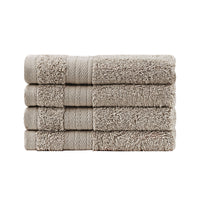 Thumbnail for Linenland Bath Towel Set - 4 Piece Cotton Washcloths - Sandstone