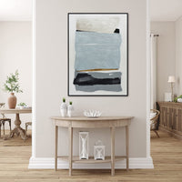 Thumbnail for 90X120cm Vibes of Vellichor Black Framed Hand Painted Canvas Wall Art