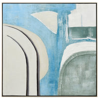 Thumbnail for 100X100cm Whimsical Whorls Champagne Framed Hand Painted Canvas 3D Wall Art