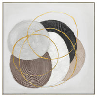 Thumbnail for 100X100cm Martian Geometrics Light Wood Framed Hand Painted Canvas Wall Art