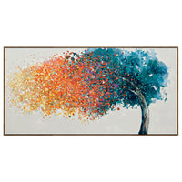 Thumbnail for 140X70cm Chromatic Breeze Dark Wood Framed Hand Painted Canvas Wall Art