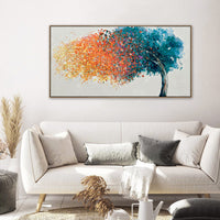 Thumbnail for 140X70cm Chromatic Breeze Dark Wood Framed Hand Painted Canvas Wall Art