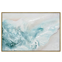 Thumbnail for 120X80cm Wave's Embrace Dark Wood Framed Canvas Wall Art